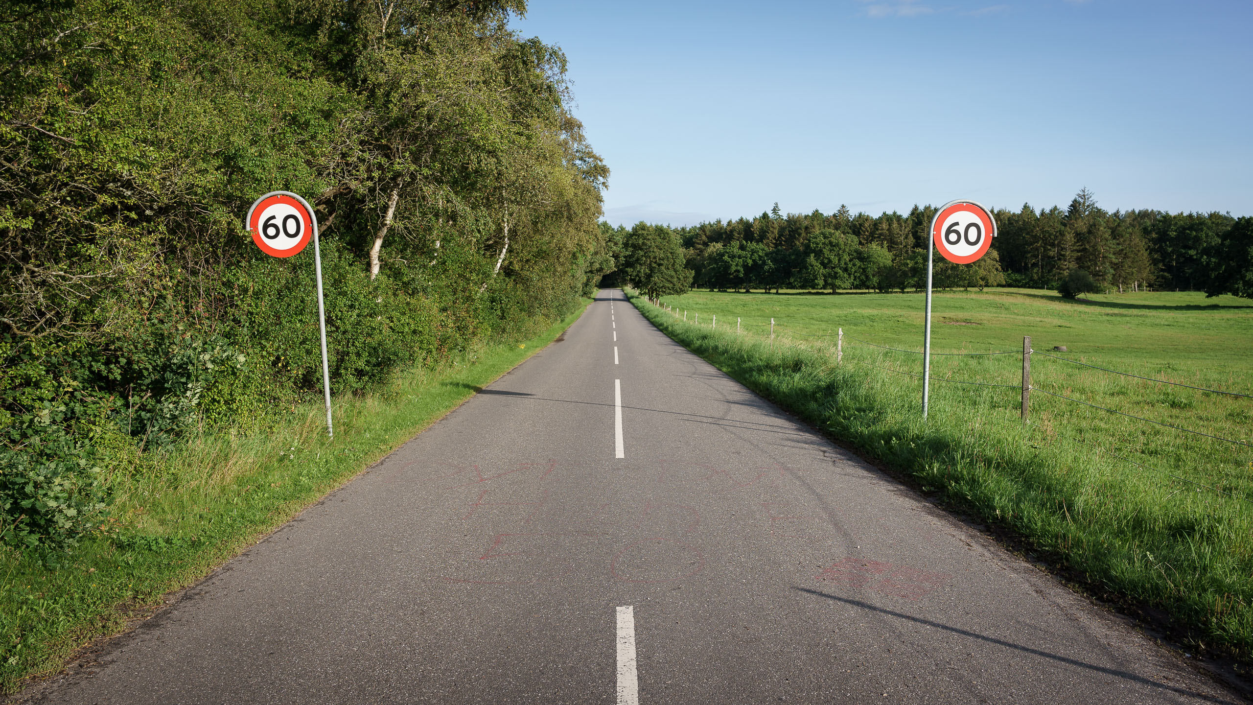 Schöne Straßen in Dänemark.