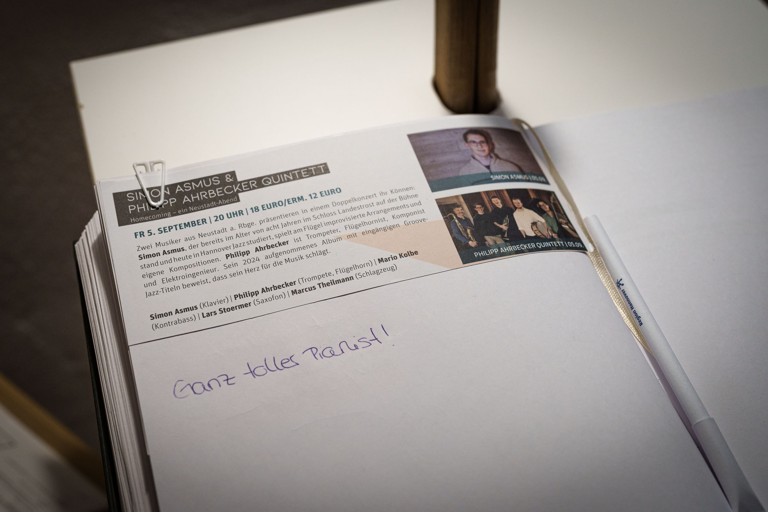 Simon Asmus & Philipp Ahrbecker Quintett | 05.09.2025 Schloss Landestrost